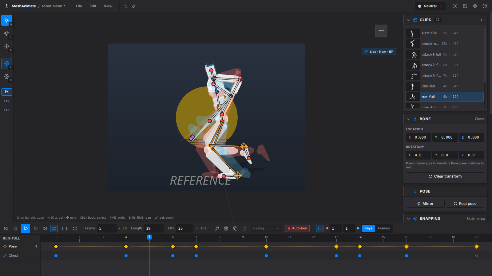Posing against a reference image